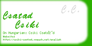 csatad csiki business card